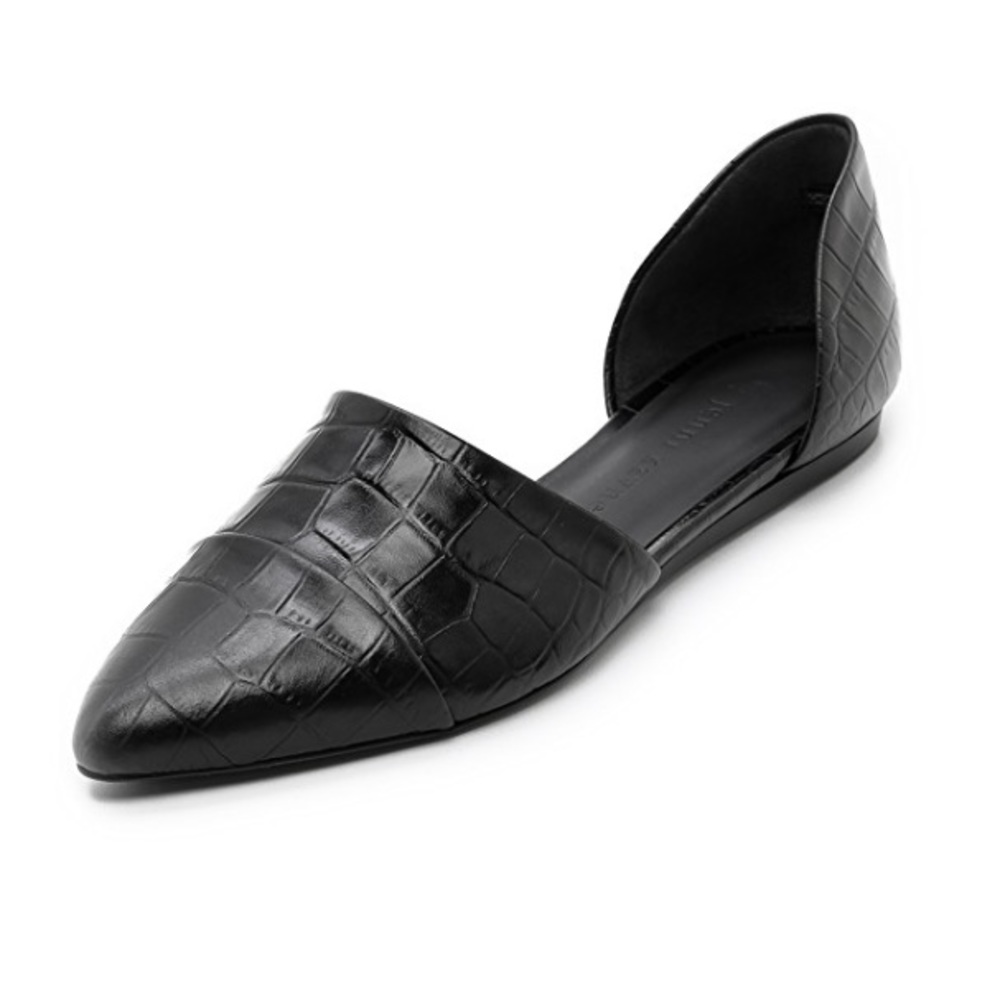 Jenni Kayne Croc Embossed d'Orsay Flats